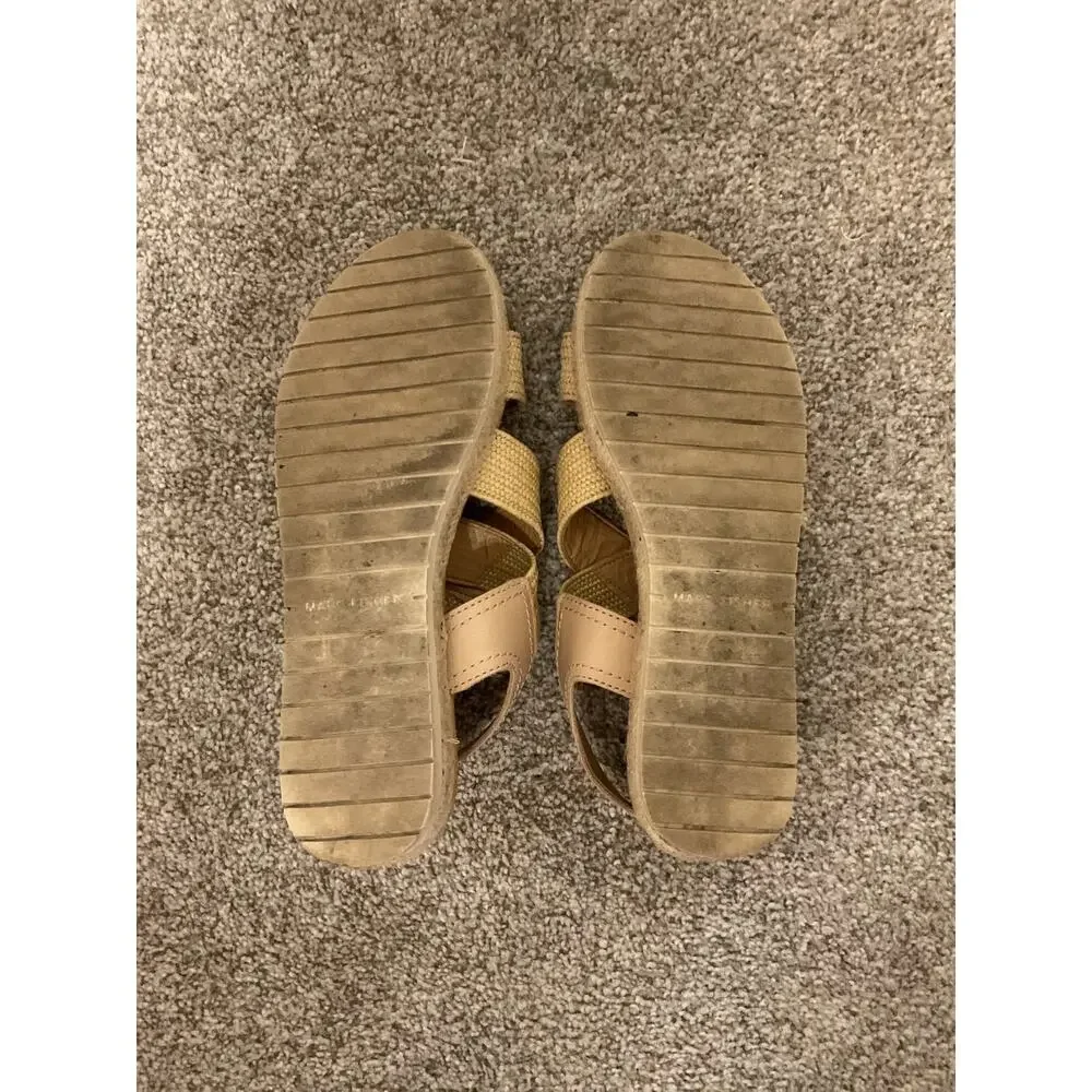 Marc Fisher Nalan Trail Sandals | Natural Raffia Crisscross Comfort Sandals,sz 8 - Picture 8 of 8